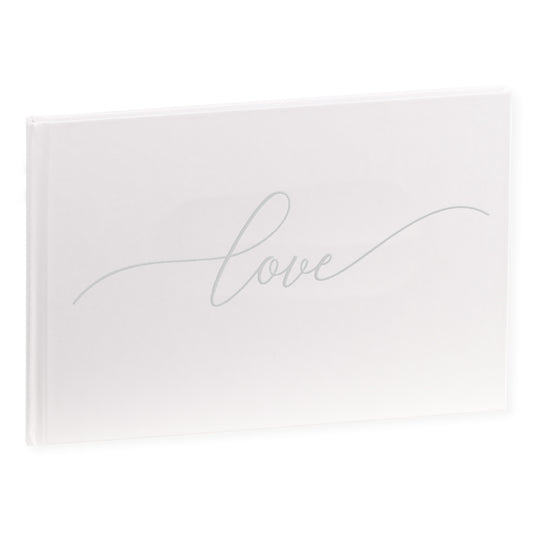 Gastenboek - Love - wit / zilver - 60 pagina’s – GBW2130LS