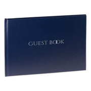 Gastenboek - GUEST BOOK -  donkerblauw / zilver  - 60 pagina’s - GBB2130GS