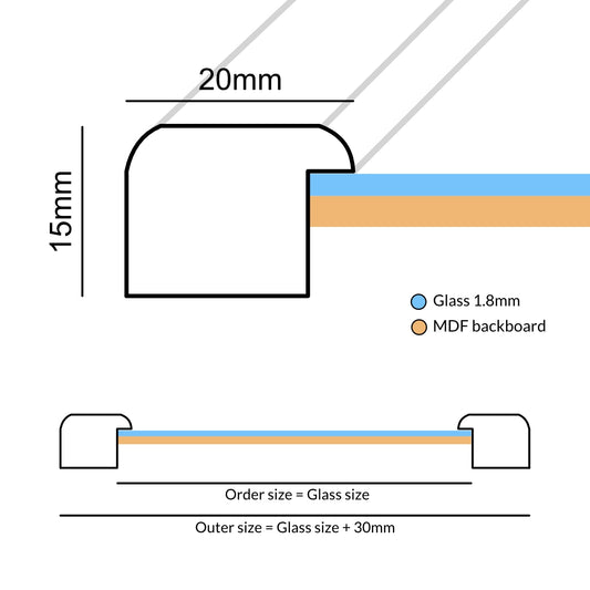 Houten fotokader Essenza zwart