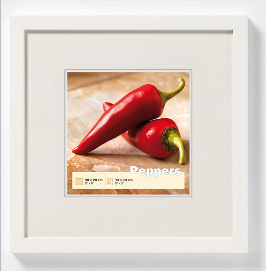 Houten fotokader - Peppers - poolwit